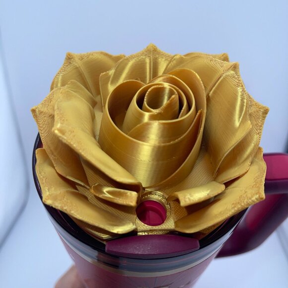 3D Rose Tumbler Topper that fit the new Barbie x Stanley 80s Dynamite lids - Picture 9 of 11